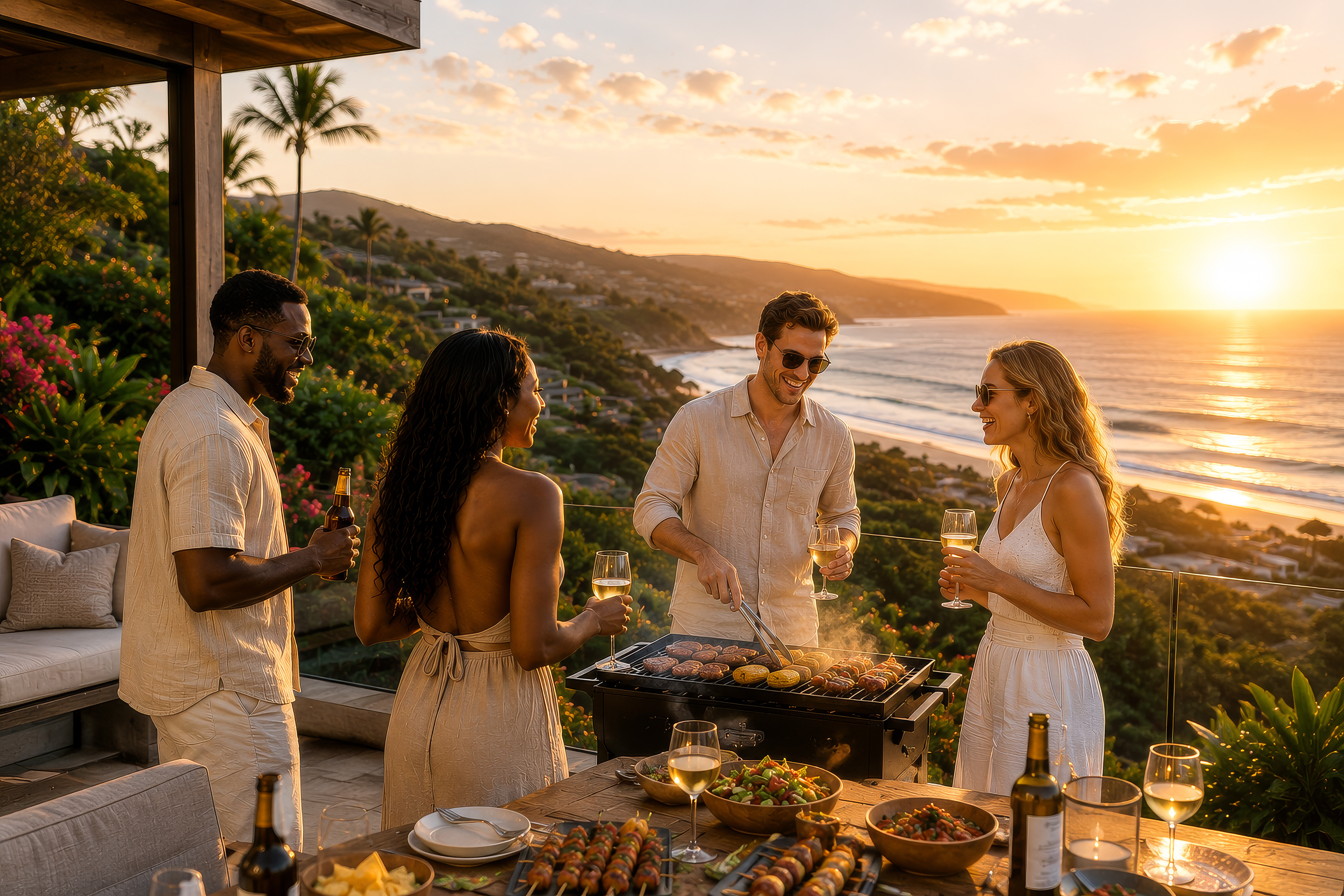 Sunset gathering at Sunrise Terraces